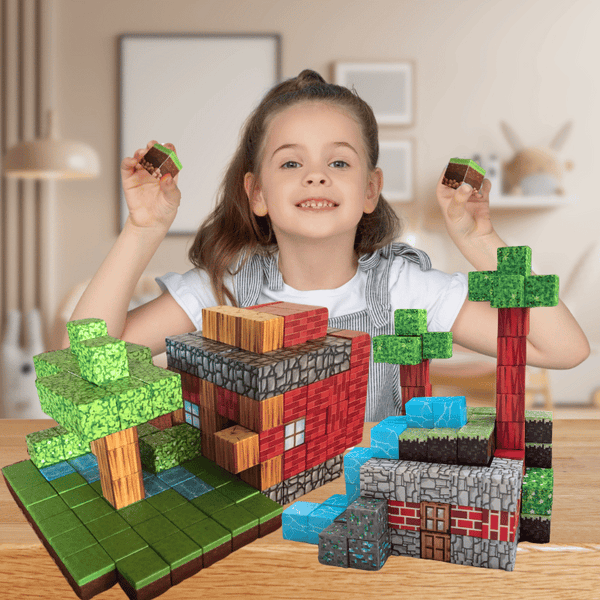 100pc Magnetic Cube Building Blocks