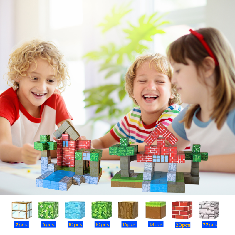 100pc Magnetic Cube Building Blocks