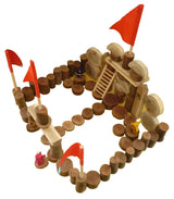 Tree Castle Building Set - Natural Wooden Blocks 75pc