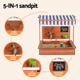 Wooden Sandpit with Canopy