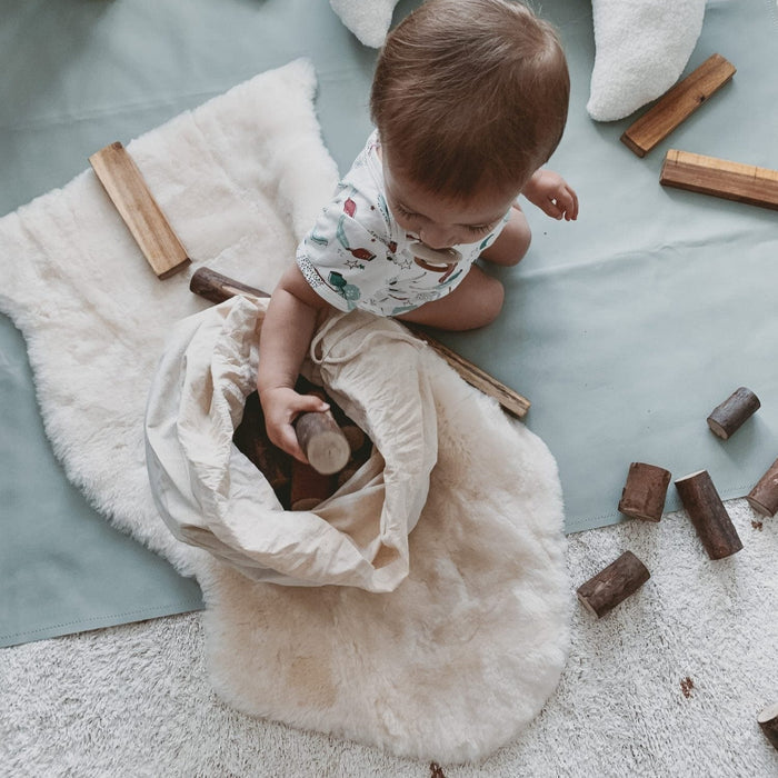 Wooden Tree Building Blocks - Natural Wood 106 Pcs