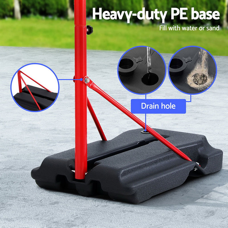 Kids 1.6m Portable Basketball Hoop Stand System