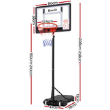 2.1M Basketball Hoop Stand System - Clear Backboard