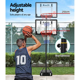2.1M Basketball Hoop Stand System - Clear Backboard