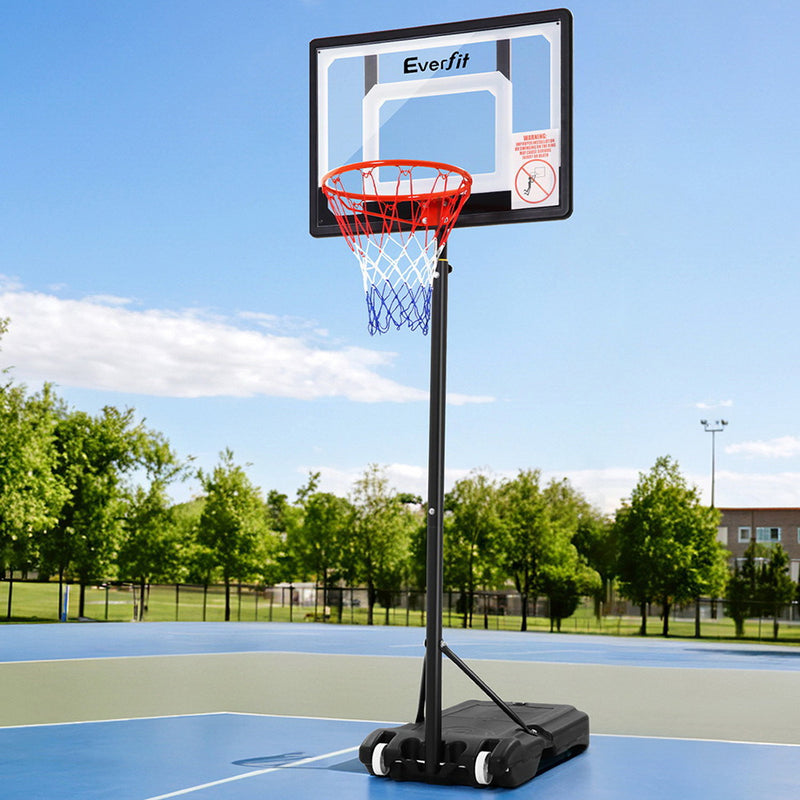 2.1M Basketball Hoop Stand System - Clear Backboard