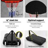 2.1M Basketball Hoop Stand System - Black Backboard