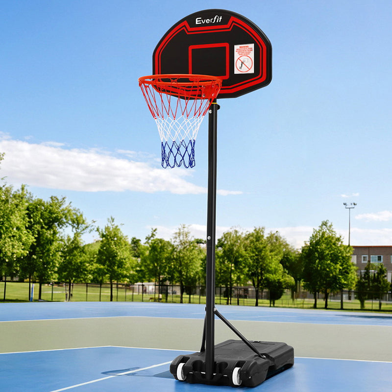 2.1M Basketball Hoop Stand System - Black Backboard