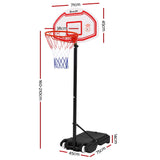 2.1M Basketball Hoop Stand System - White Backboard