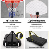 2.1M Basketball Hoop Stand System - White Backboard