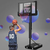 3.05M Basketball Hoop Stand System with Adjustable Height - Black