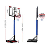 3.05M Basketball Hoop Stand System with Adjustable Height - Blue