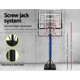 3.05M Basketball Hoop Stand System with Adjustable Height - Blue