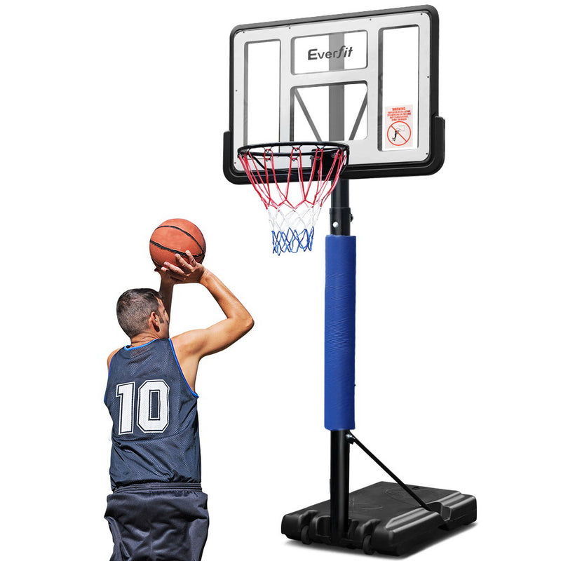 3.05M Basketball Hoop Stand System with Adjustable Height - Blue