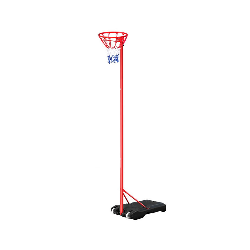 Height-Adjustable Netball Hoop Stand System with Net