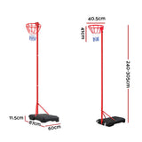 Height-Adjustable Netball Hoop Stand System with Net