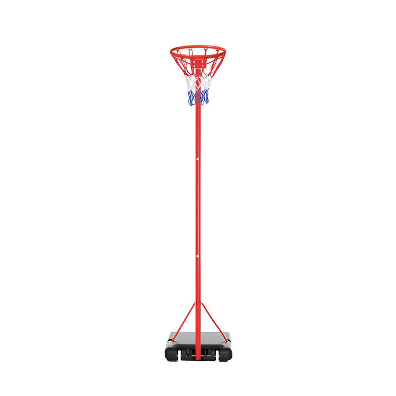 Height-Adjustable Netball Hoop Stand System with Net