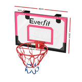Mini Basketball Hoop & Backboard - Door/Wall Mounted - Red