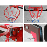 Mini Basketball Hoop & Backboard - Door/Wall Mounted - Red