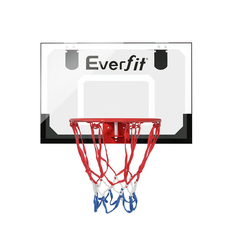 Mini Basketball Hoop &amp; Backboard - Door/Wall Mounted - Black