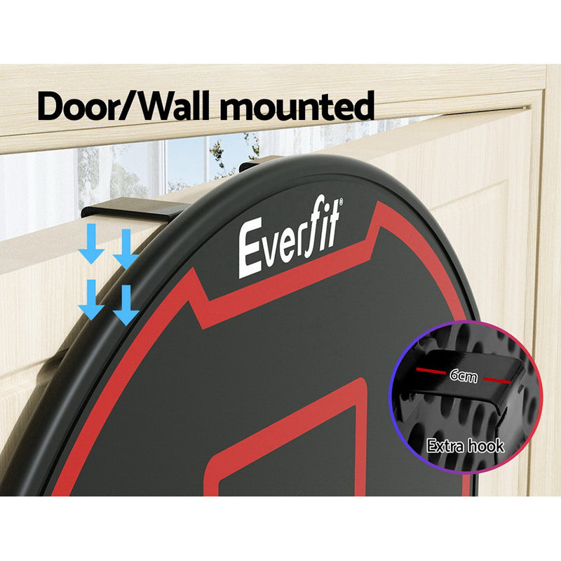 Wall-Mounted Basketball Hoop System with 38" Backboard and Net - Black