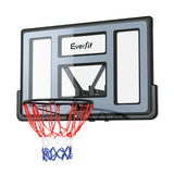 Wall-Mounted Basketball Hoop System with 45" Clear Backboard and Net
