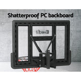 Wall-Mounted Basketball Hoop System with 45" Clear Backboard and Net
