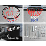 Wall-Mounted Basketball Hoop System with 45" Clear Backboard and Net