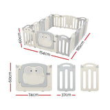 Kids Playpen and Ball Pit - 16 Panel Foldable & Modular with Frog Gate