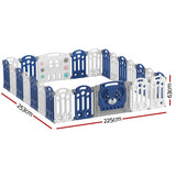 Kids Playpen and Ball Pit - 24 Panel Foldable & Modular with Bear Gate