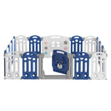 Kids Playpen and Ball Pit - 24 Panel Foldable & Modular with Bear Gate