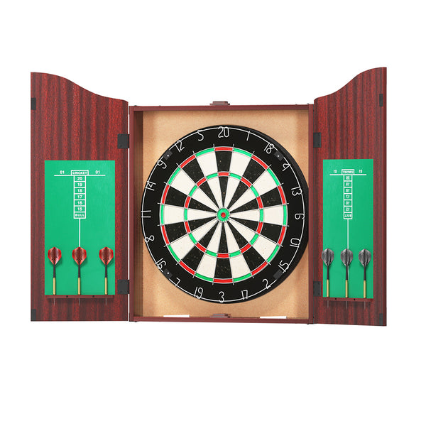 Classic Competition Dartboard with Steel Darts and Wooden Cabinet (18 Inch / 45.7cm)