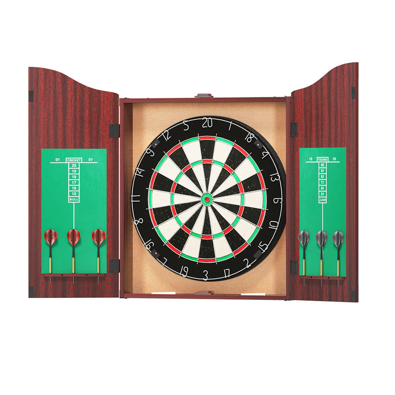 Classic Competition Dartboard with Steel Darts and Wooden Cabinet (18 Inch / 45.7cm)