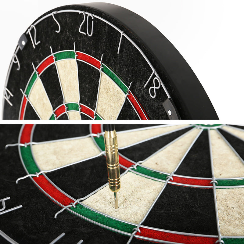 Classic Competition Dartboard with Steel Darts and Wooden Cabinet (18 Inch / 45.7cm)