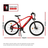 Everfit 26-Inch Mountain E-Bike Bicycle with Built-in Battery