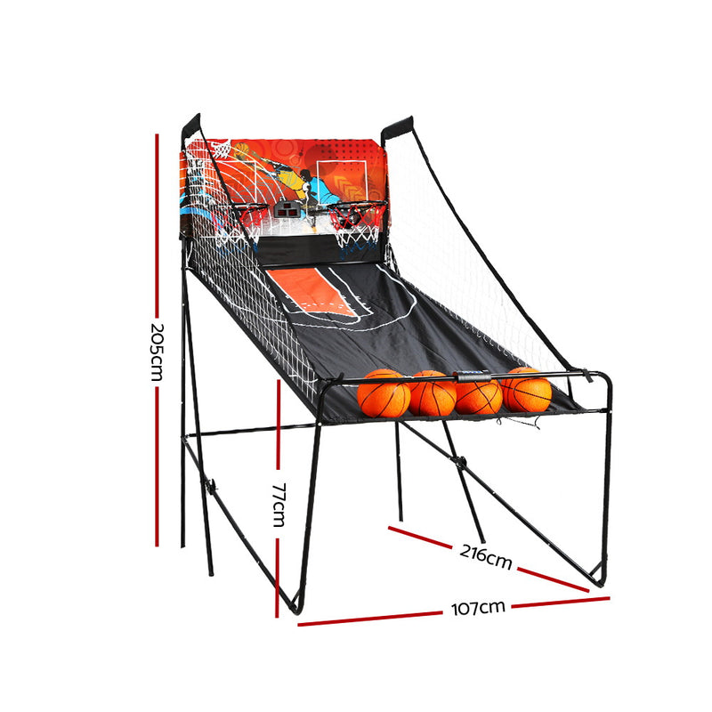 Two-Player Basketball Stand-up Arcade Game with Electronic Scoreboard (black)