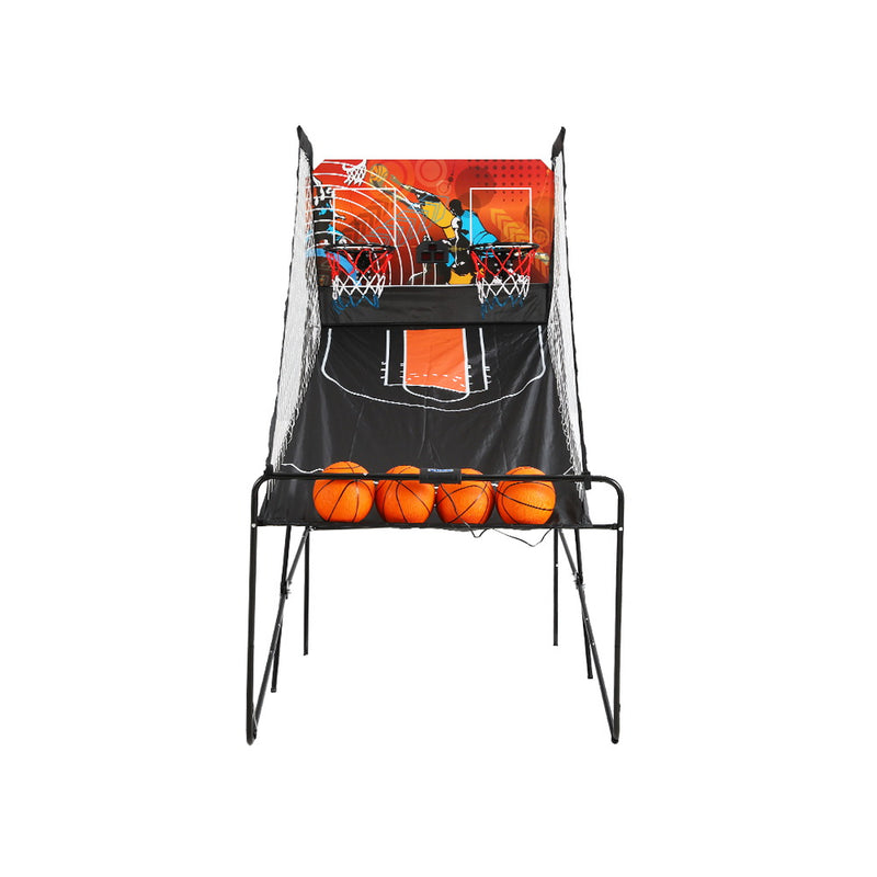 Two-Player Basketball Stand-up Arcade Game with Electronic Scoreboard (black)