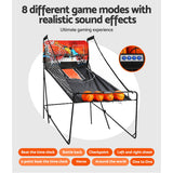 Two-Player Basketball Stand-up Arcade Game with Electronic Scoreboard (black)