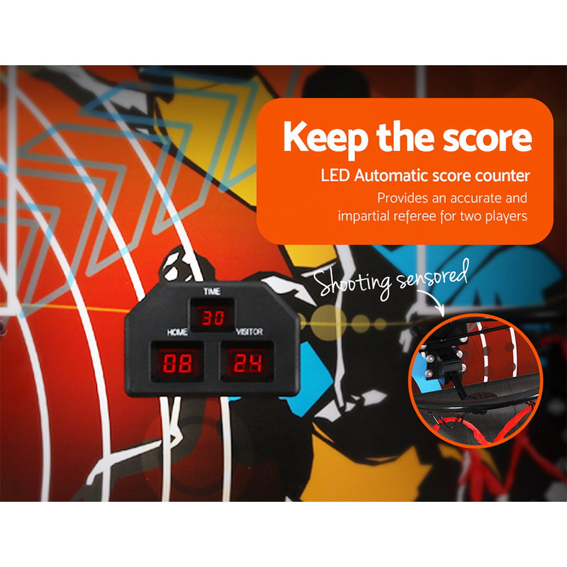 Two-Player Basketball Stand-up Arcade Game with Electronic Scoreboard (black)