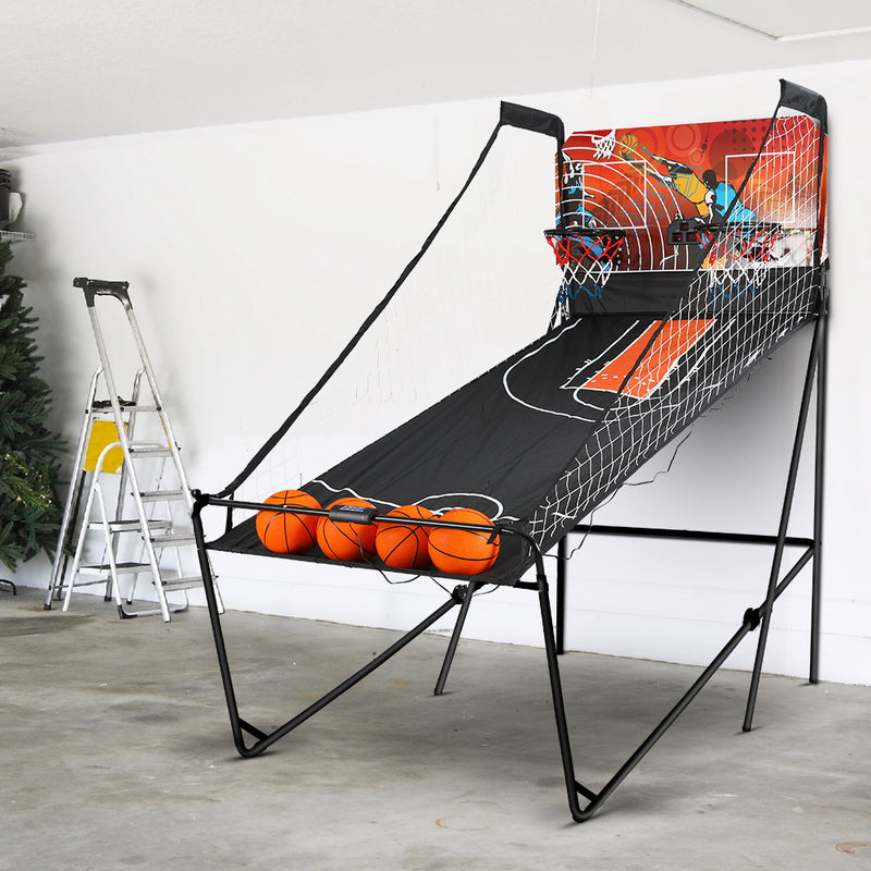 Two-Player Basketball Stand-up Arcade Game with Electronic Scoreboard (black)