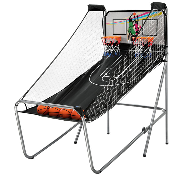 Two-Player Basketball Stand-up Arcade Game with Electronic Scoreboard (grey)