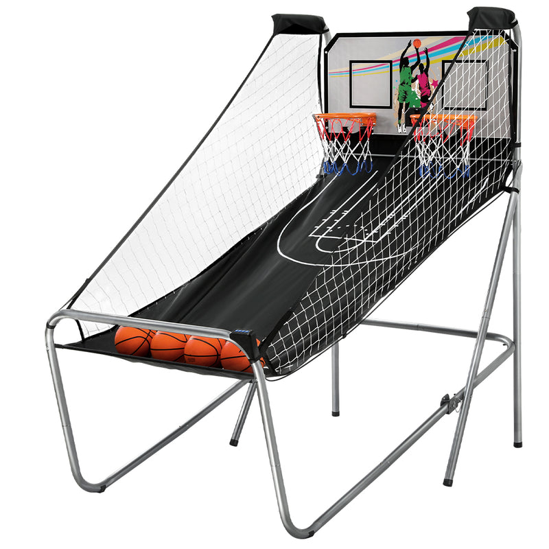 Two-Player Basketball Stand-up Arcade Game with Electronic Scoreboard (grey)