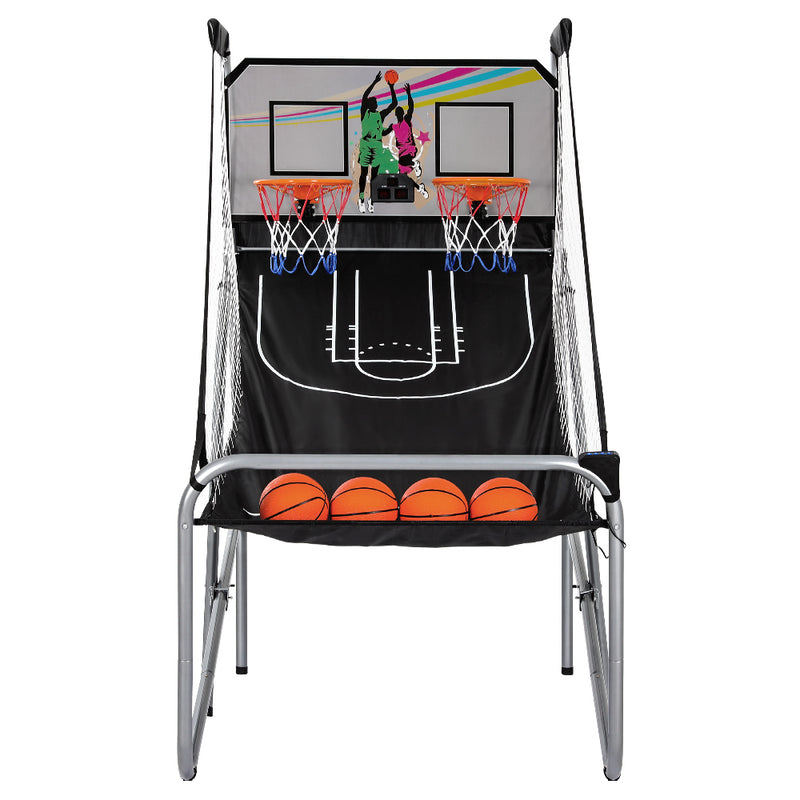 Two-Player Basketball Stand-up Arcade Game with Electronic Scoreboard (grey)