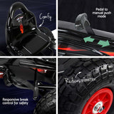 Kids Racing Style Pedal Go Kart / Billy Kart with Rubber Pneumatic Tyres (black)