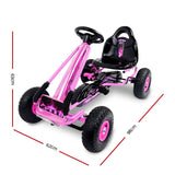 Kids Racing Style Pedal Go Kart / Billy Kart with Rubber Pneumatic Tyres (pink)