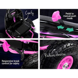 Kids Racing Style Pedal Go Kart / Billy Kart with Rubber Pneumatic Tyres (pink)