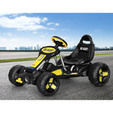 Kids Racing Style Pedal Go Kart / Billy Cart with Plastic Tyres (Black/Yellow)