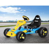Kids Racing Style Pedal Go Kart / Billy Cart with Plastic Tyres (Blue/Yellow)