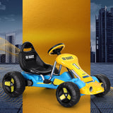 Kids Racing Style Pedal Go Kart / Billy Cart with Plastic Tyres (Blue/Yellow)