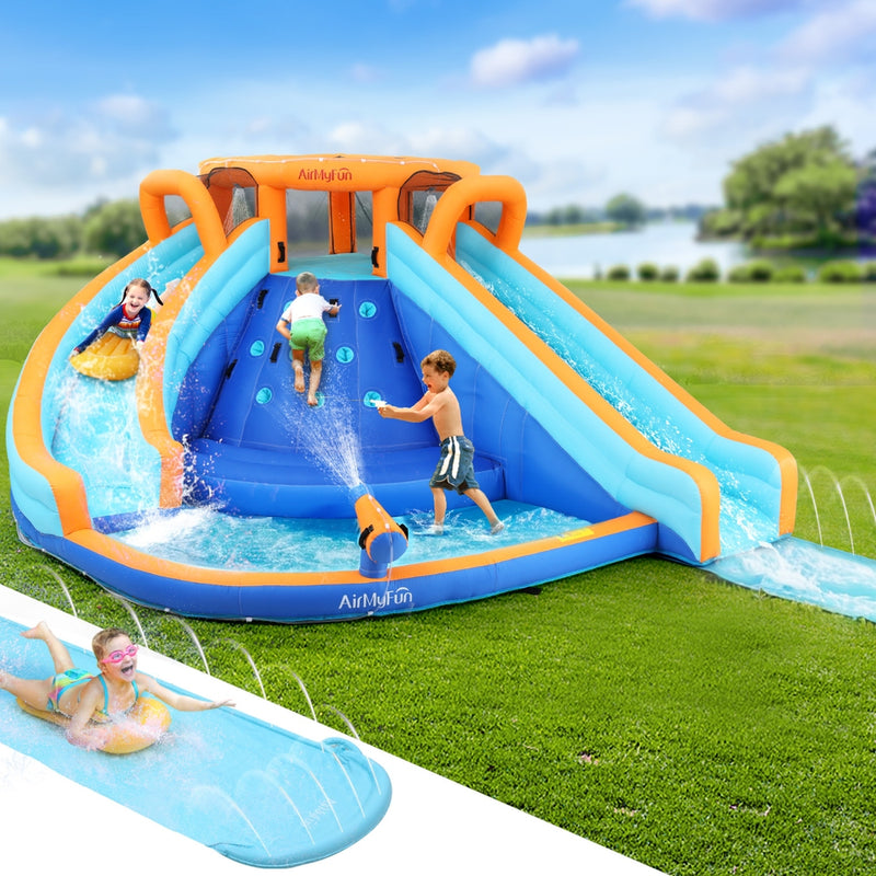 Kids Giant Inflatable Double Slide Water Park Jumping Castle