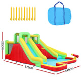 Kids Inflatable Water Park with Slide, Jumping Castle & Water Cannon